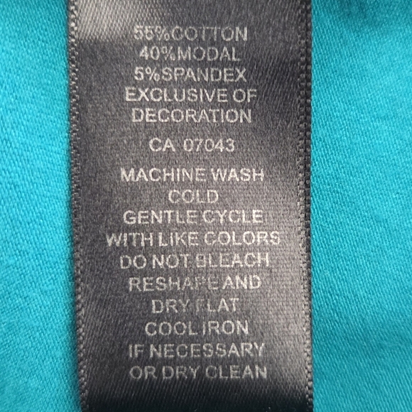 Cable & Gauge Turquoise Textured Shirt Size L - Picture 4 of 5